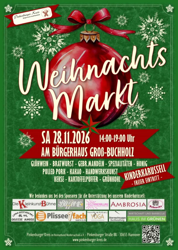 Plakat Weihnachtsmarkt Gross Buchholz 28.11.2026